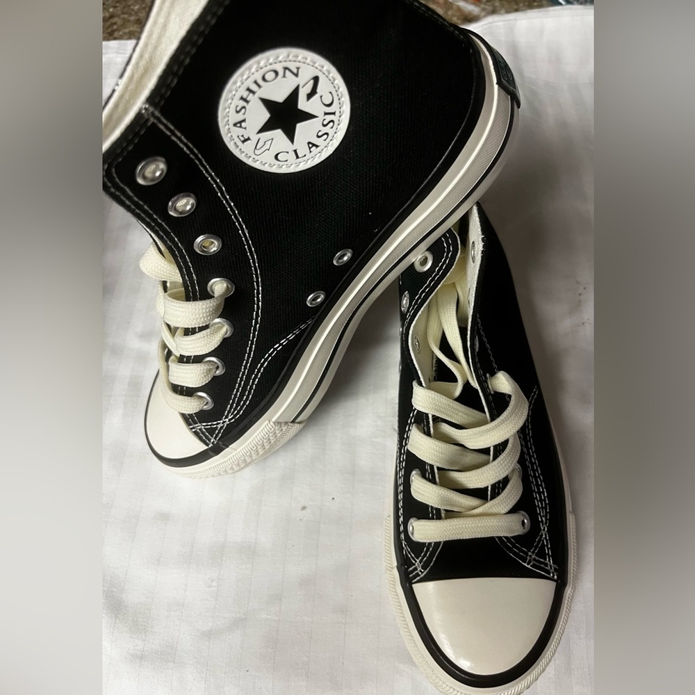 Fashion classic Women's High top platform Sneakers Canvas Shoes Sz 38